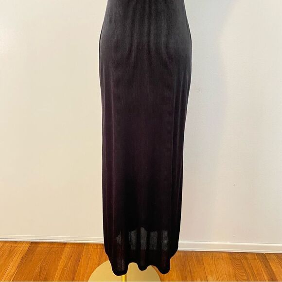 Free People Black Ribbed Velvet Maxi Dress Size XS Tagged - Picture 10 of 16